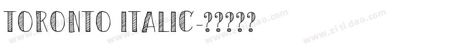 Toronto Italic字体转换